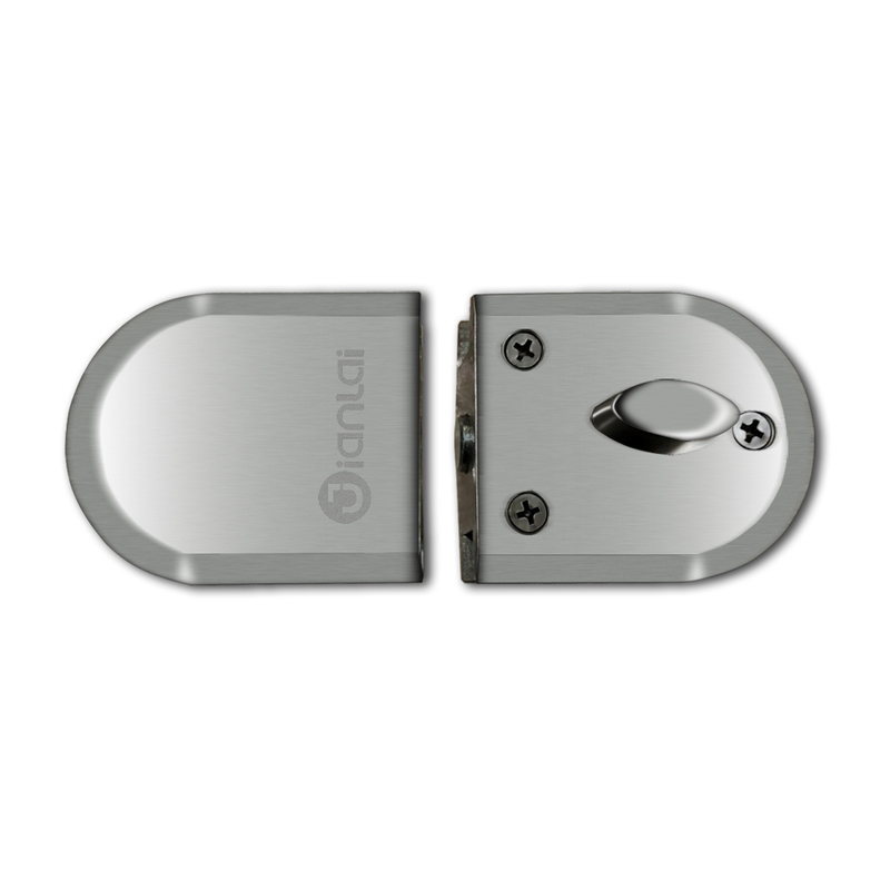 Fechadura de porta de vidro de liga de zinco com botão pequeno para banheiro