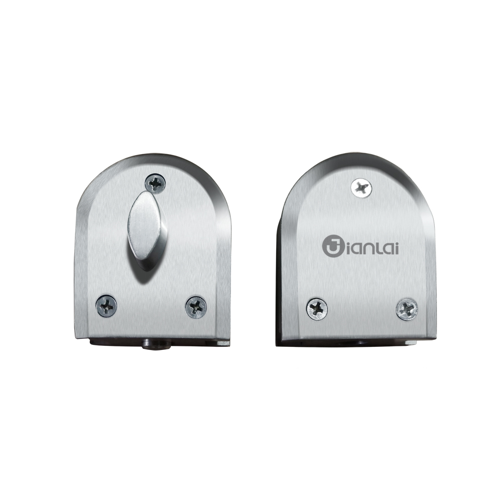 Fechadura de porta de vidro de liga de zinco com botão pequeno para banheiro