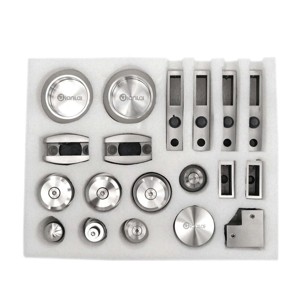 Hardware do banheiro Kit de gabinete de chuveiro de vidro de aço inoxidável para a aço inoxidável